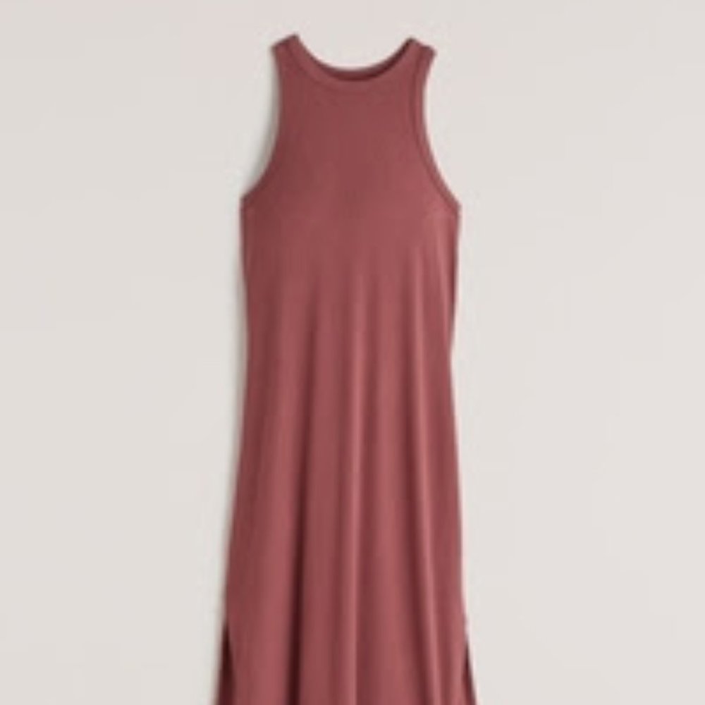 Abercrombie Red Scuba Knit Midi Dress M